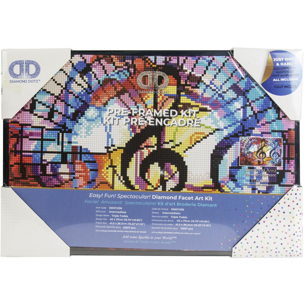 Triple Treble with Frame - Diamond Dotz Facet Art Kit