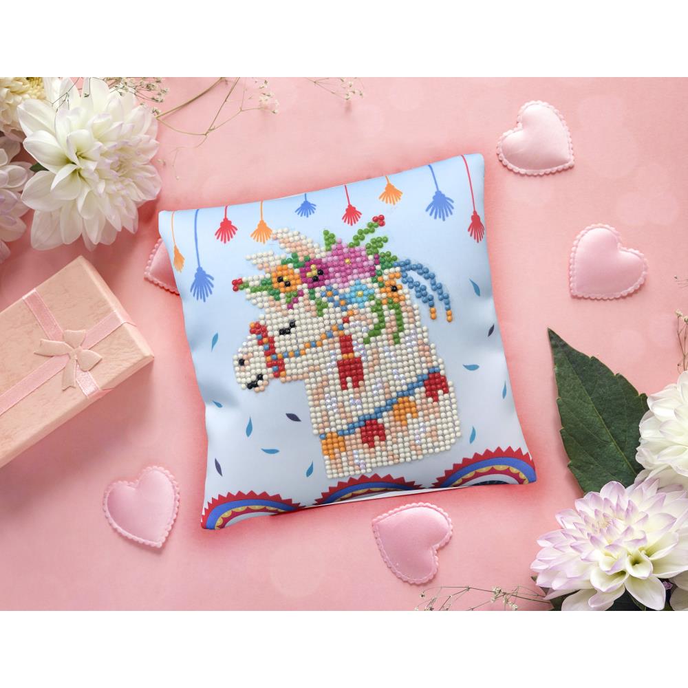 Llama Party Mini Pillow - Diamond Dotz Facet Art Kit