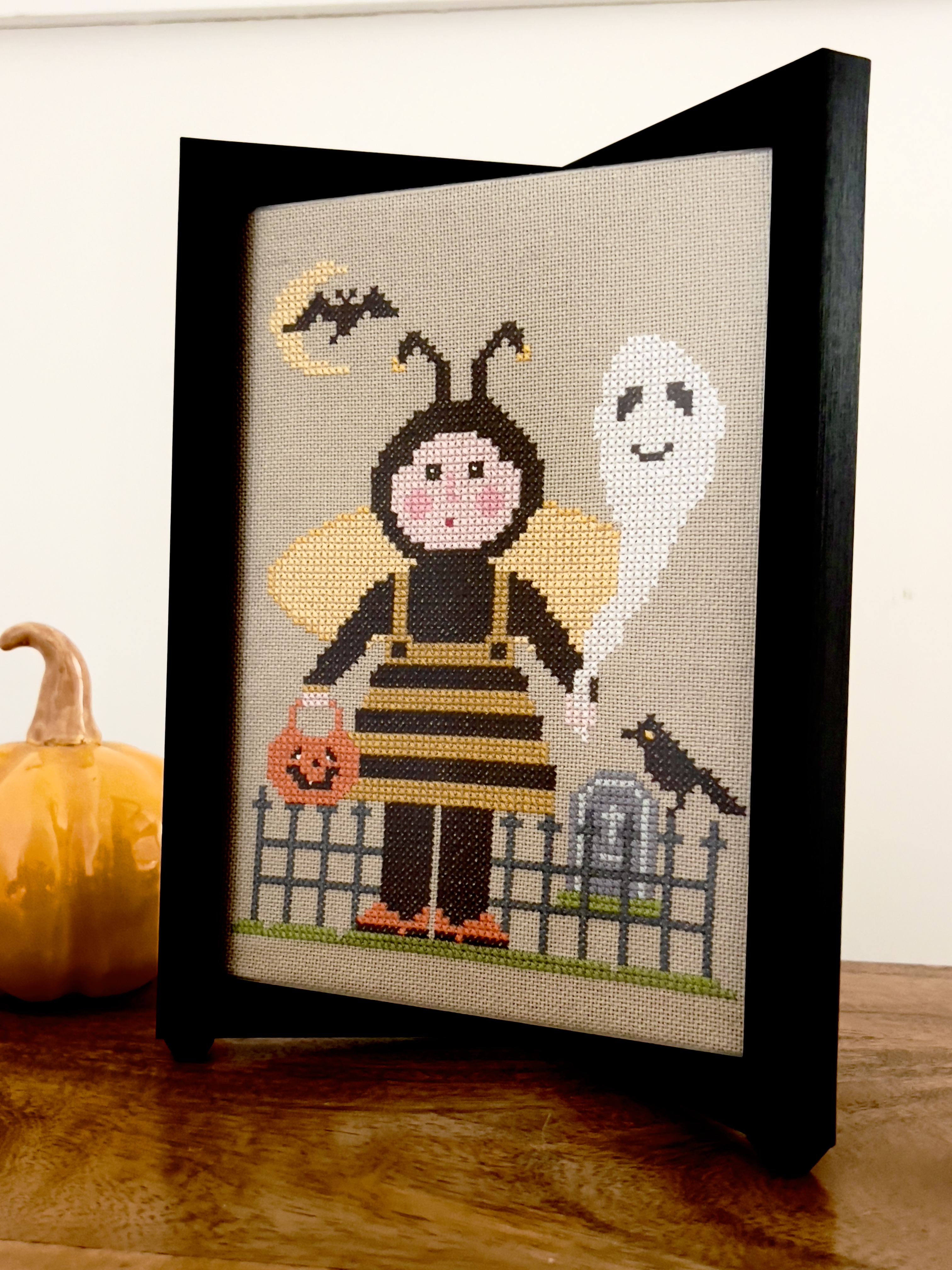 Bee And Boo - Halloween Cross Stitch Pattern