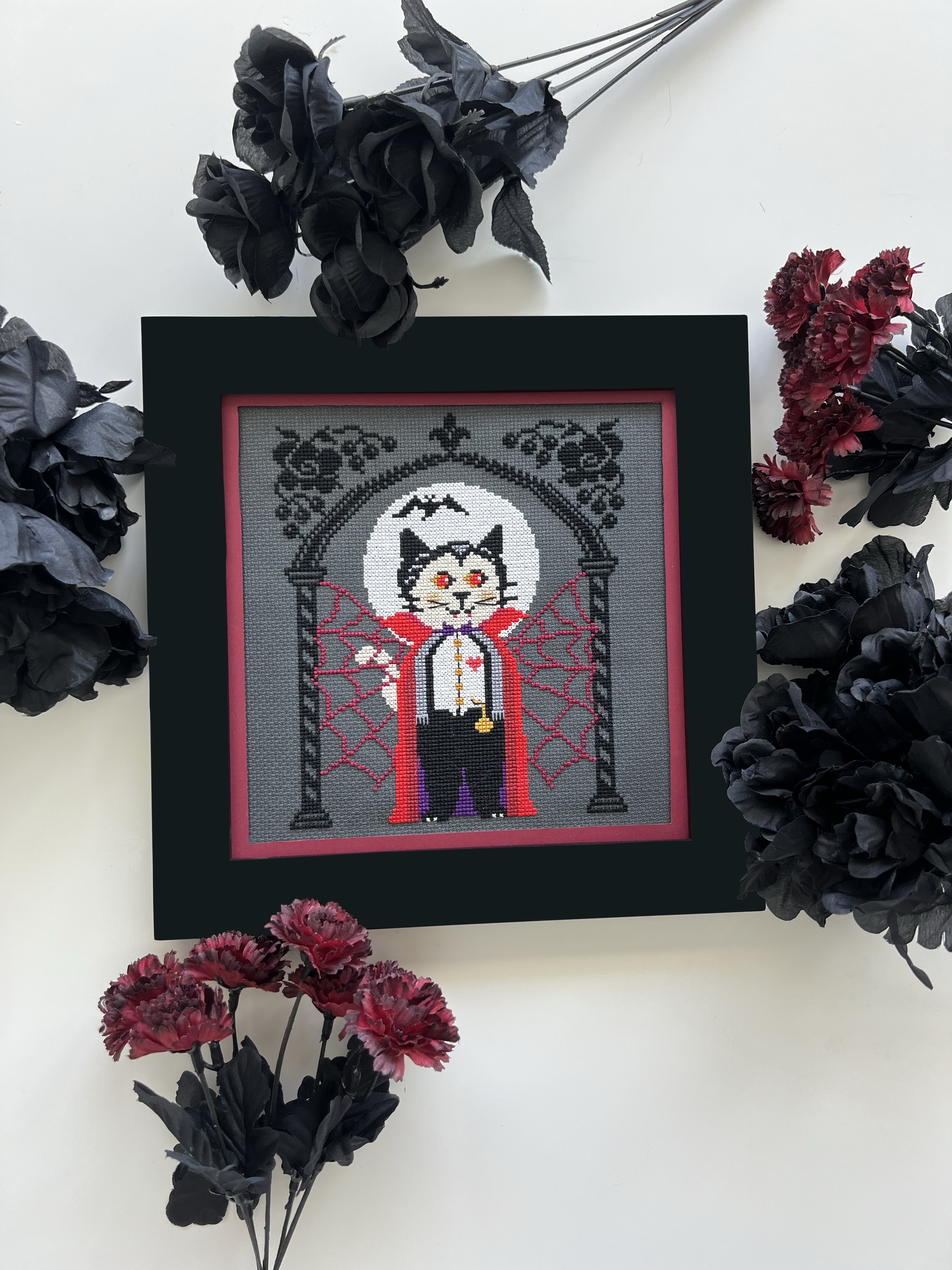 Midnight Cat - Halloween Cross Stitch Pattern