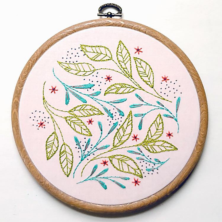 Embroidery Kit Leaf Dance