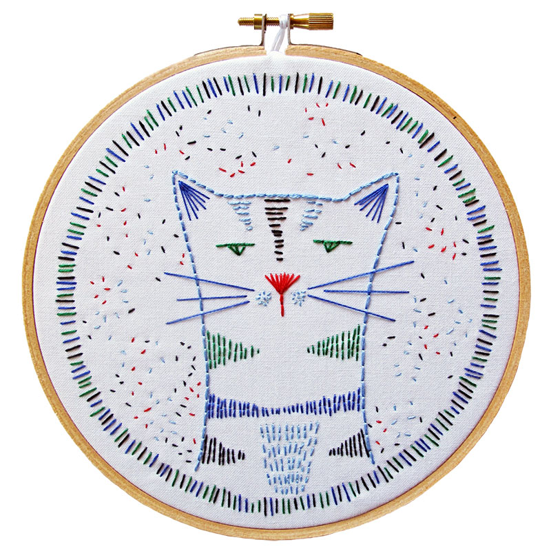 Embroidery Kit Nigel Nine Lives