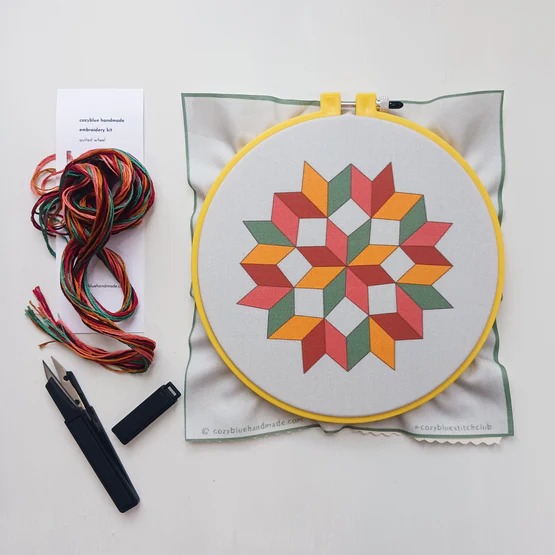 Quilted Wheel - Embroidery Kit