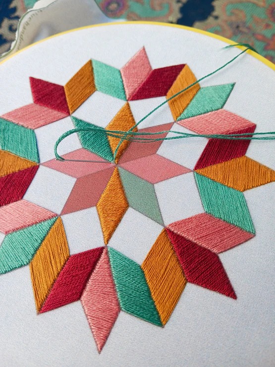 Quilted Wheel - Embroidery Kit