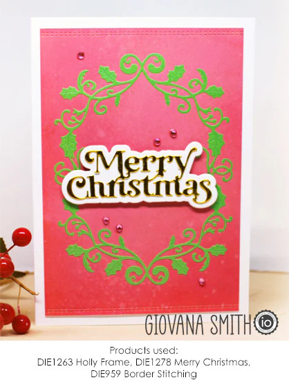 Holly Frame - Die Cut