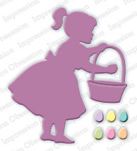 Girl with Easter Basket - Impression Obsession Craft Die