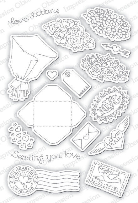 Love Letters - Impression Obsession Craft Die