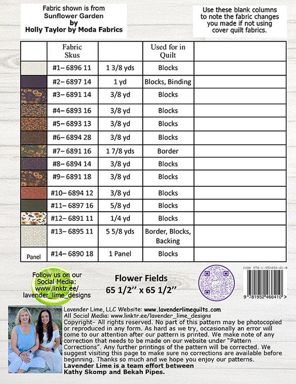 Flower Fields - Quilt Pattern