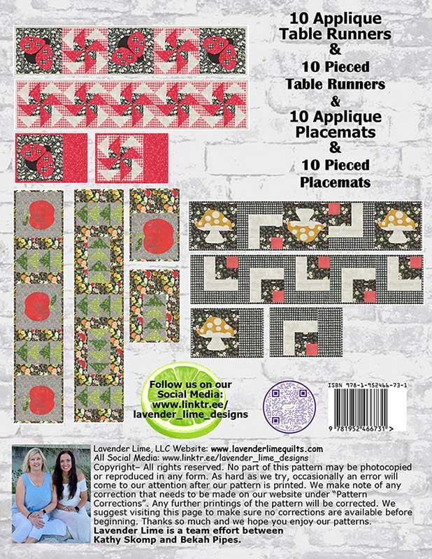 Grunge Love Table Runner Club #2 - Quilt Pattern, different perspective #1, zoomed in. Select this picture to zoom back out.