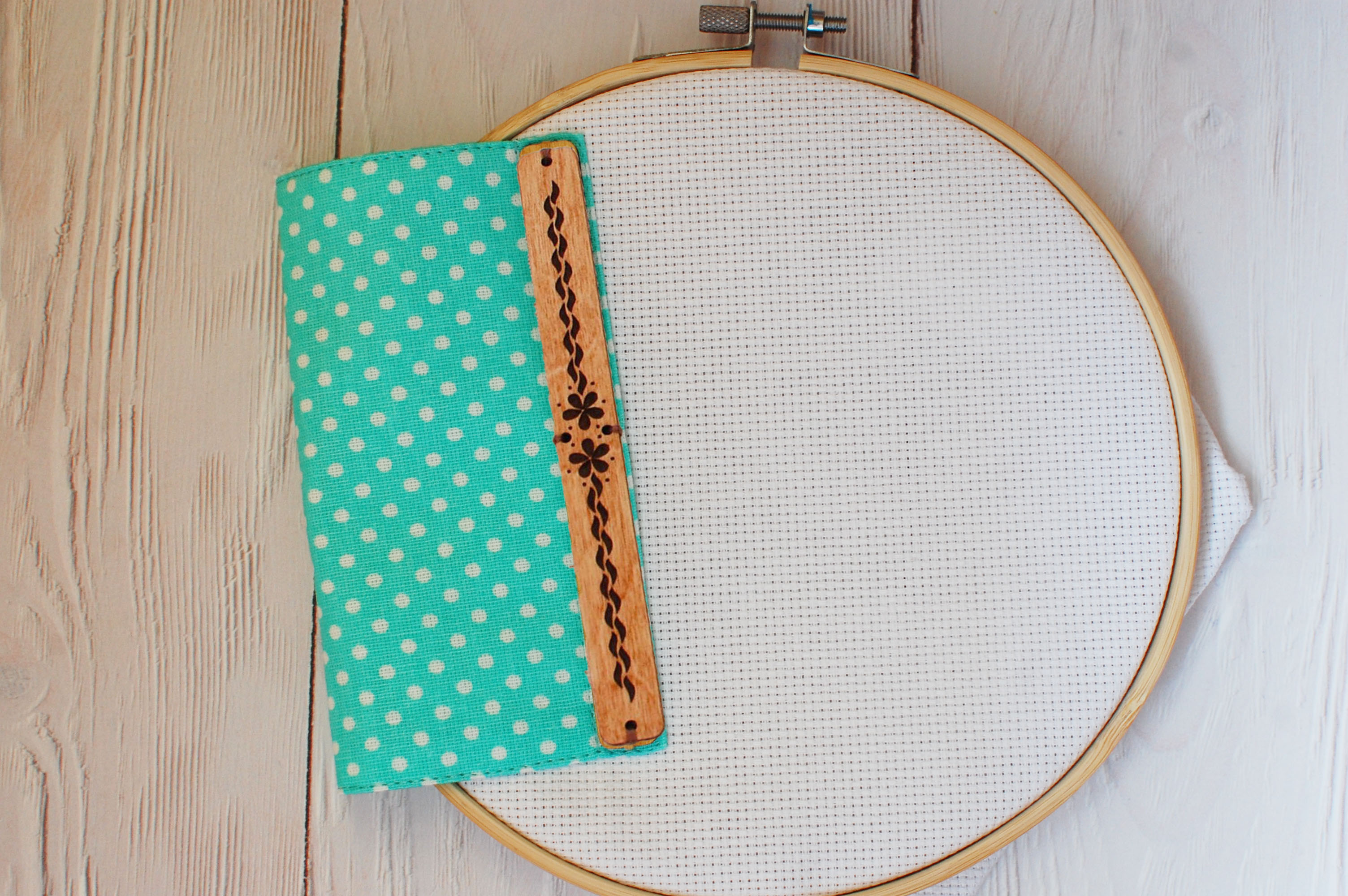 Mint Polka Dot - Magnetic Grime Guard & Needle Minder