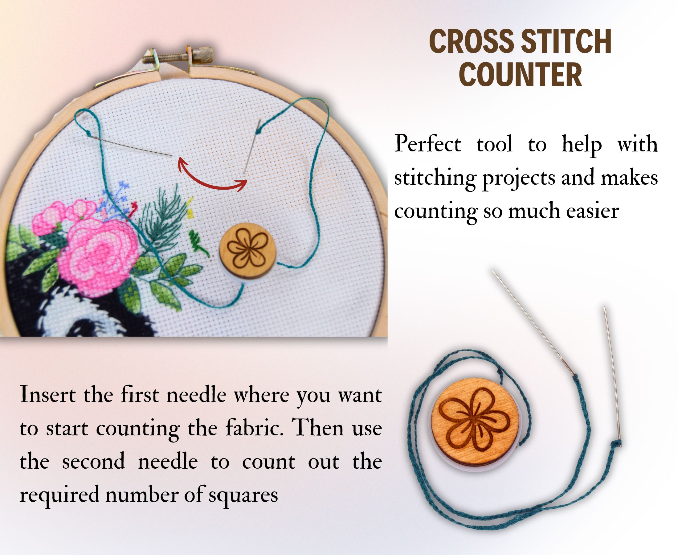 Flower Design - Cross Stitch Counter