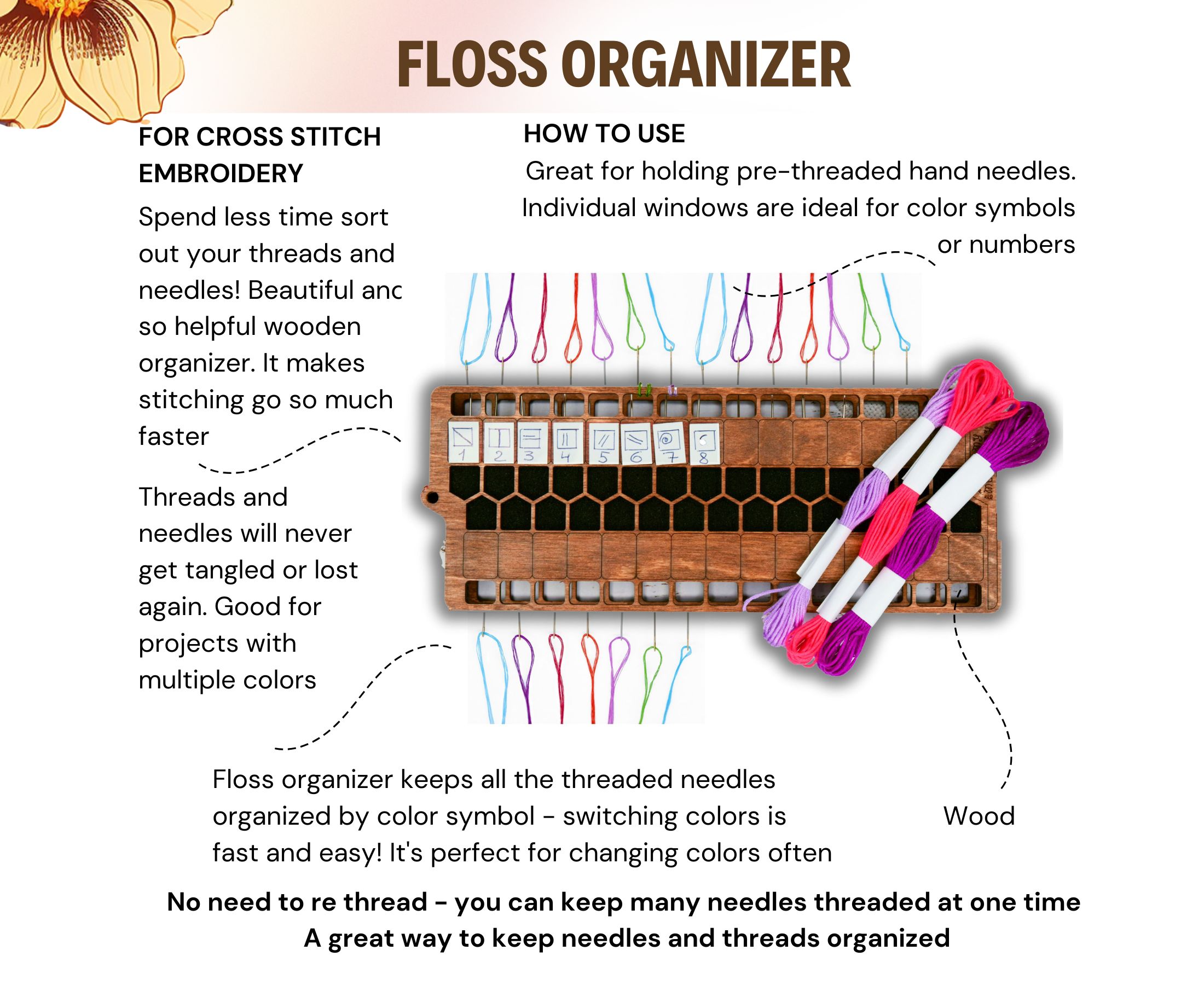 Floss Organizer - 60 Colors