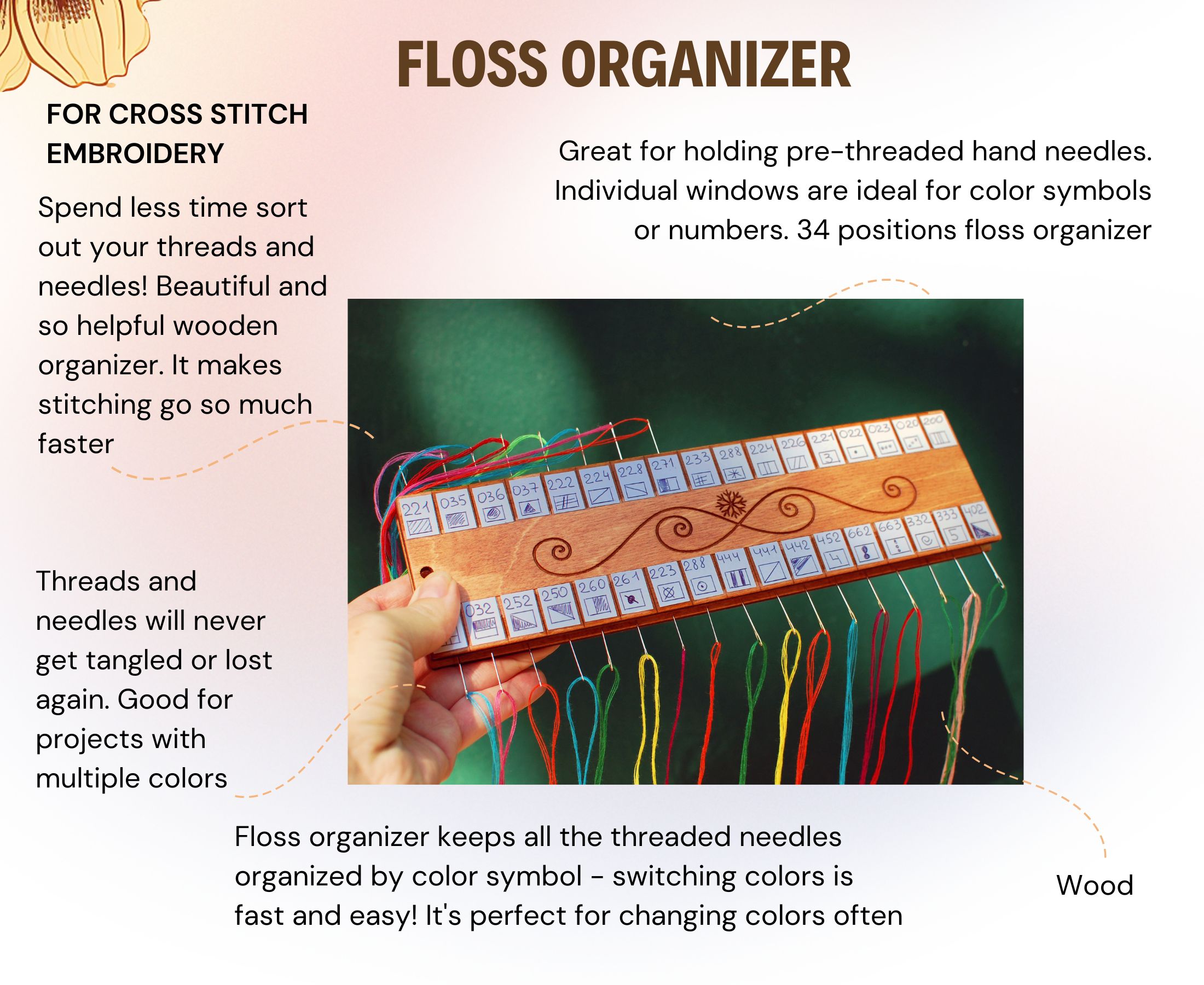 Floss Organizer - 34 Colors