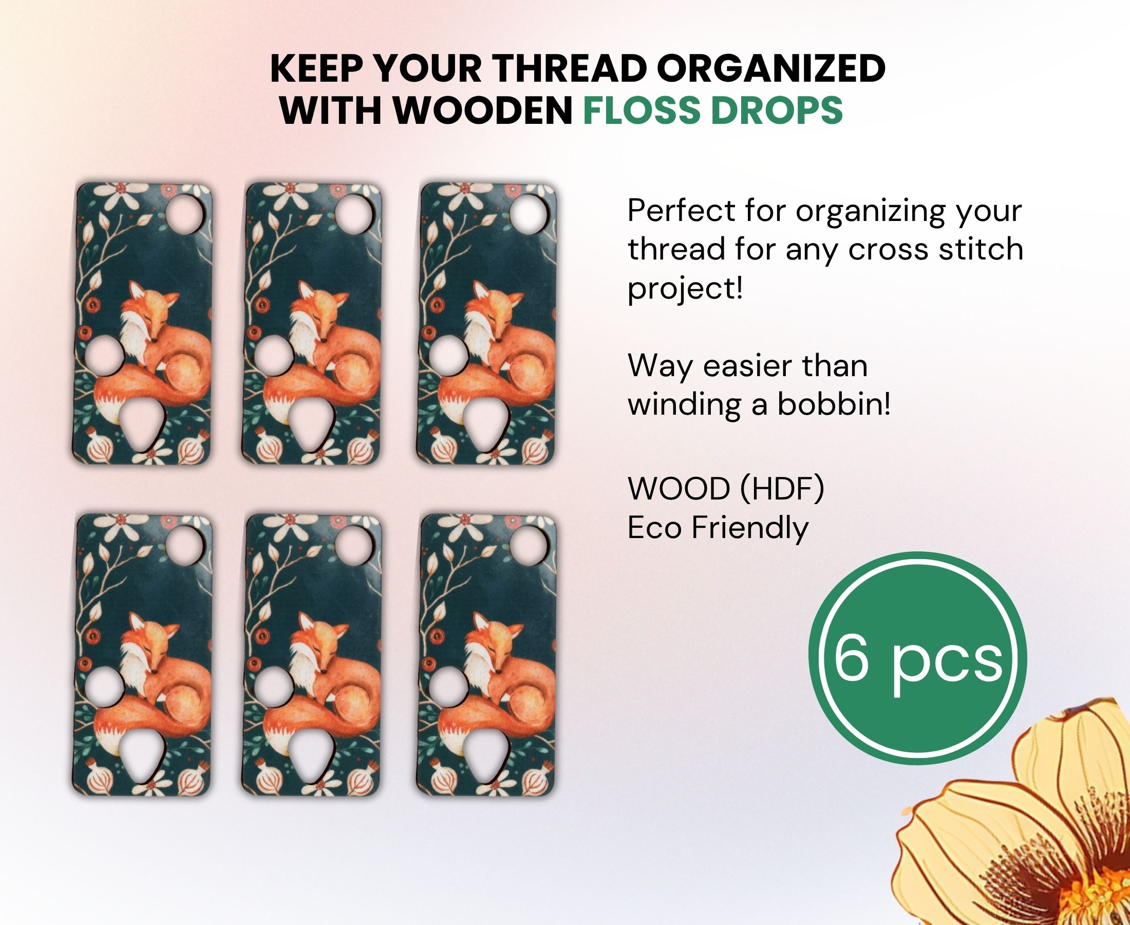 Fox Style #3 (6pcs) - Floss Drops
