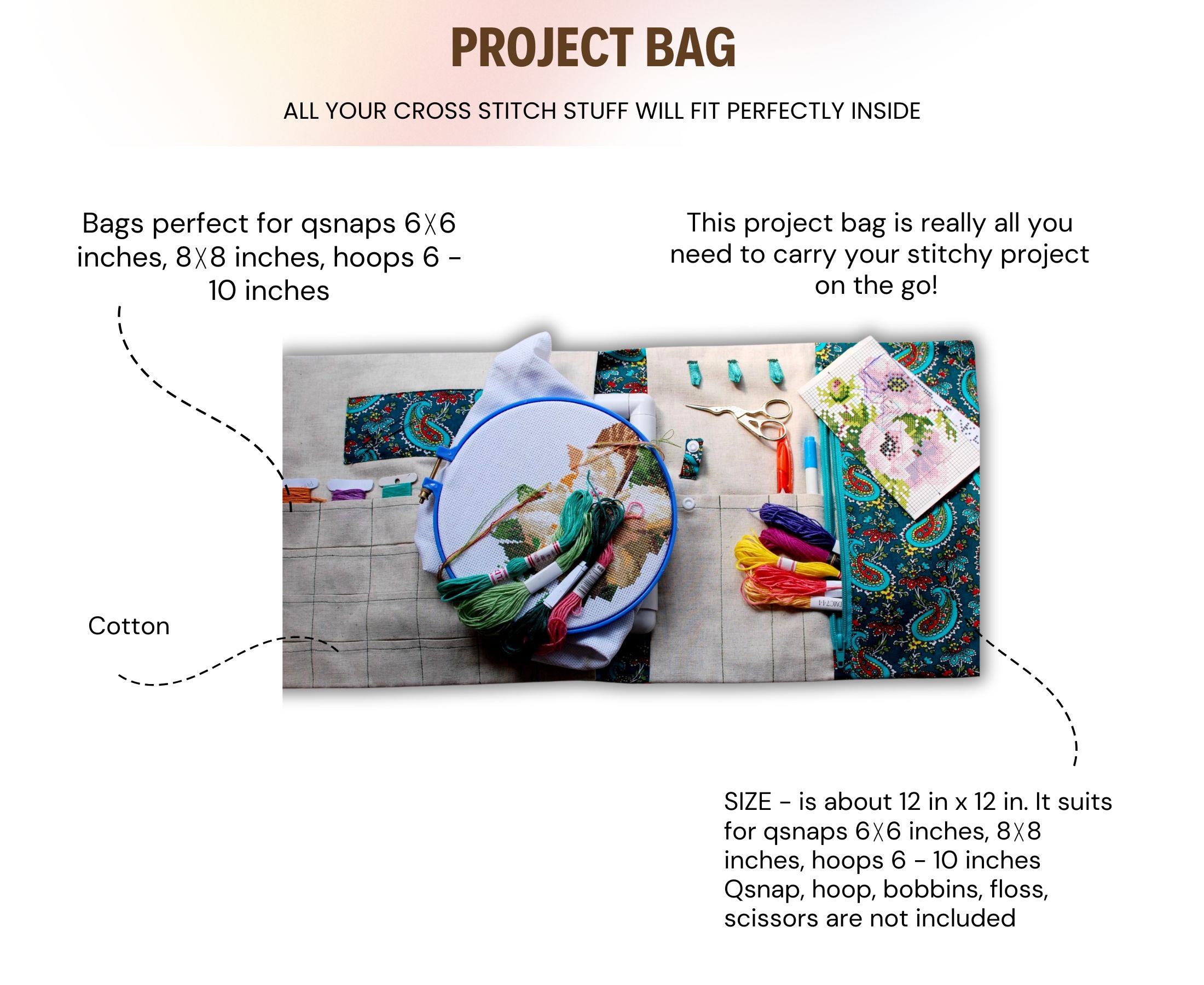 Cross Stitch Storage Project Bag #2