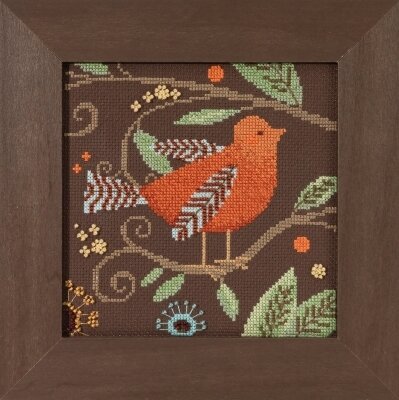 Orange Bird - Out on a Limb - Beaded Cross Stitch Kit
