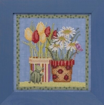 Tulips and Daisies - Debbie Mumm - Beaded Cross Stitch Kit
