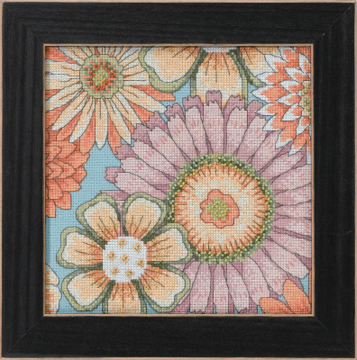 Floral Blue 1 - Debbie Mumm - Cross Stitch Kit