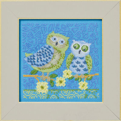 Summer Owls - Beaded Cross Stitch Kit