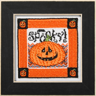 Spooky Pumpkin - Halloween Beaded Cross Stitch Kit
