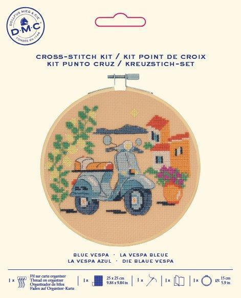 Blue Vespa - Cross Stitch Kit