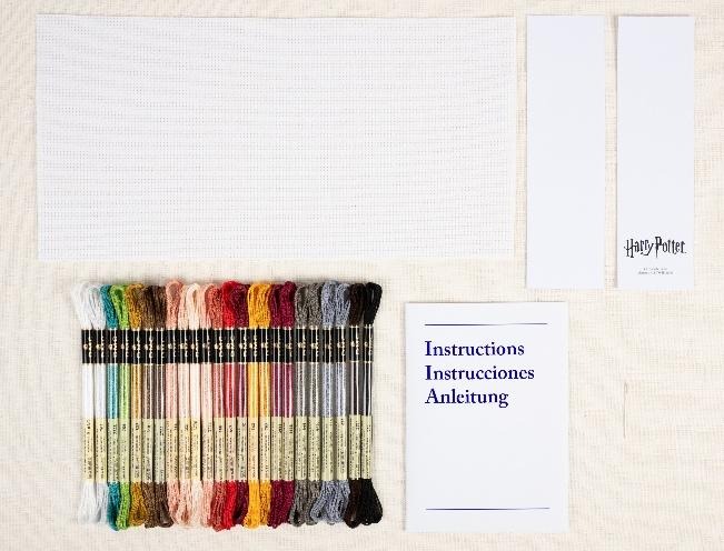 Harry Potter Bookmarks - Hermoine - Cross Stitch Kit, different perspective #1, zoomed in. Select this picture to zoom back out.