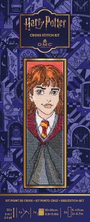 Harry Potter Bookmarks - Hermoine - Cross Stitch Kit, zoomed in. Select this picture to zoom back out.