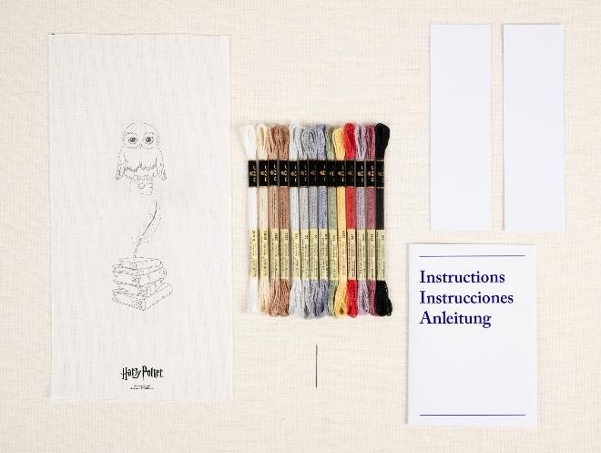 Harry Potter Bookmarks - Hedwig - Embroidery Kit, different perspective #1, zoomed in. Select this picture to zoom back out.