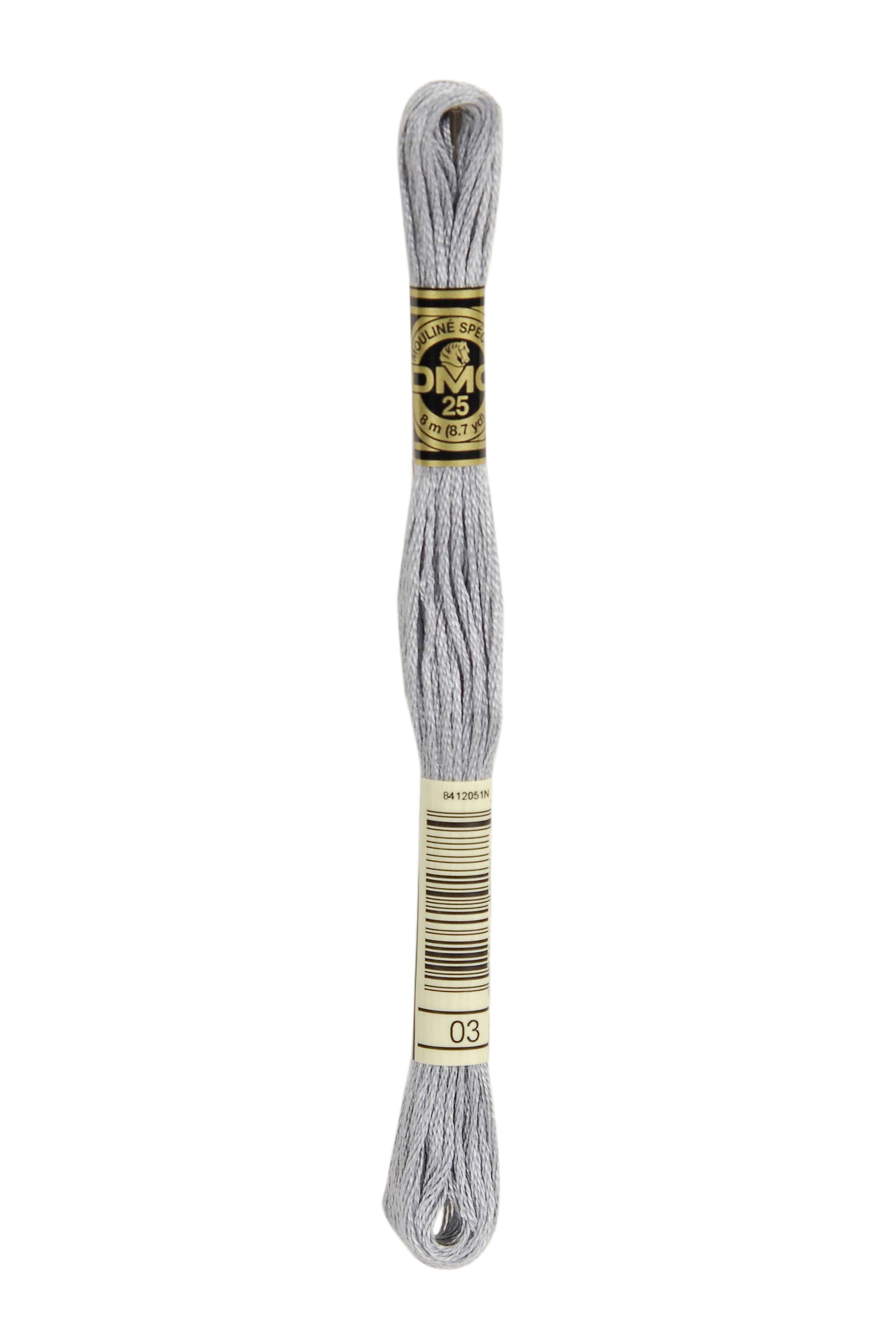 DMC 3 Six Strand Floss - Medium Tin Gray
