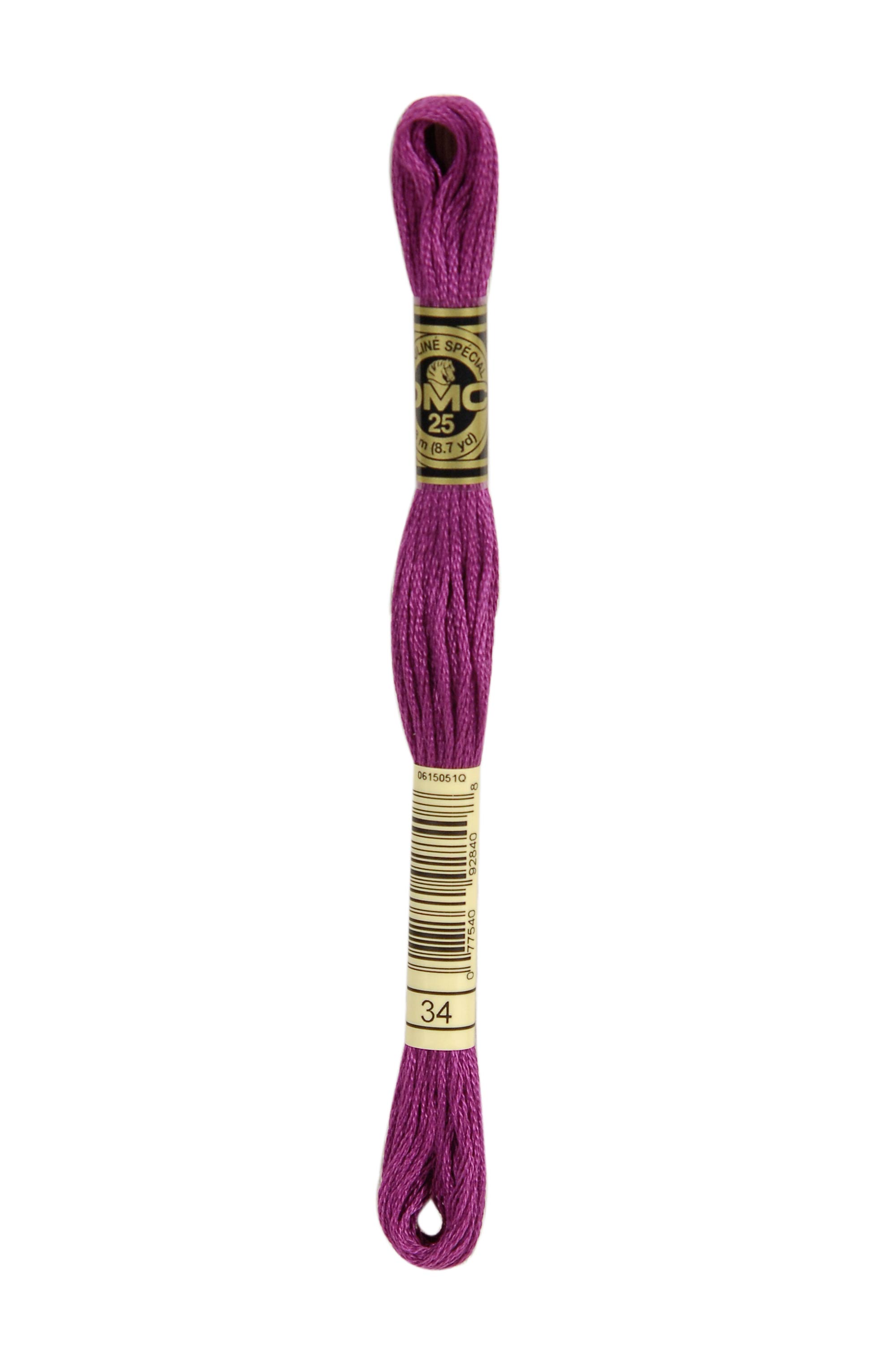 DMC 34 Six Strand Floss - Dark Fuchsia Purple Pink