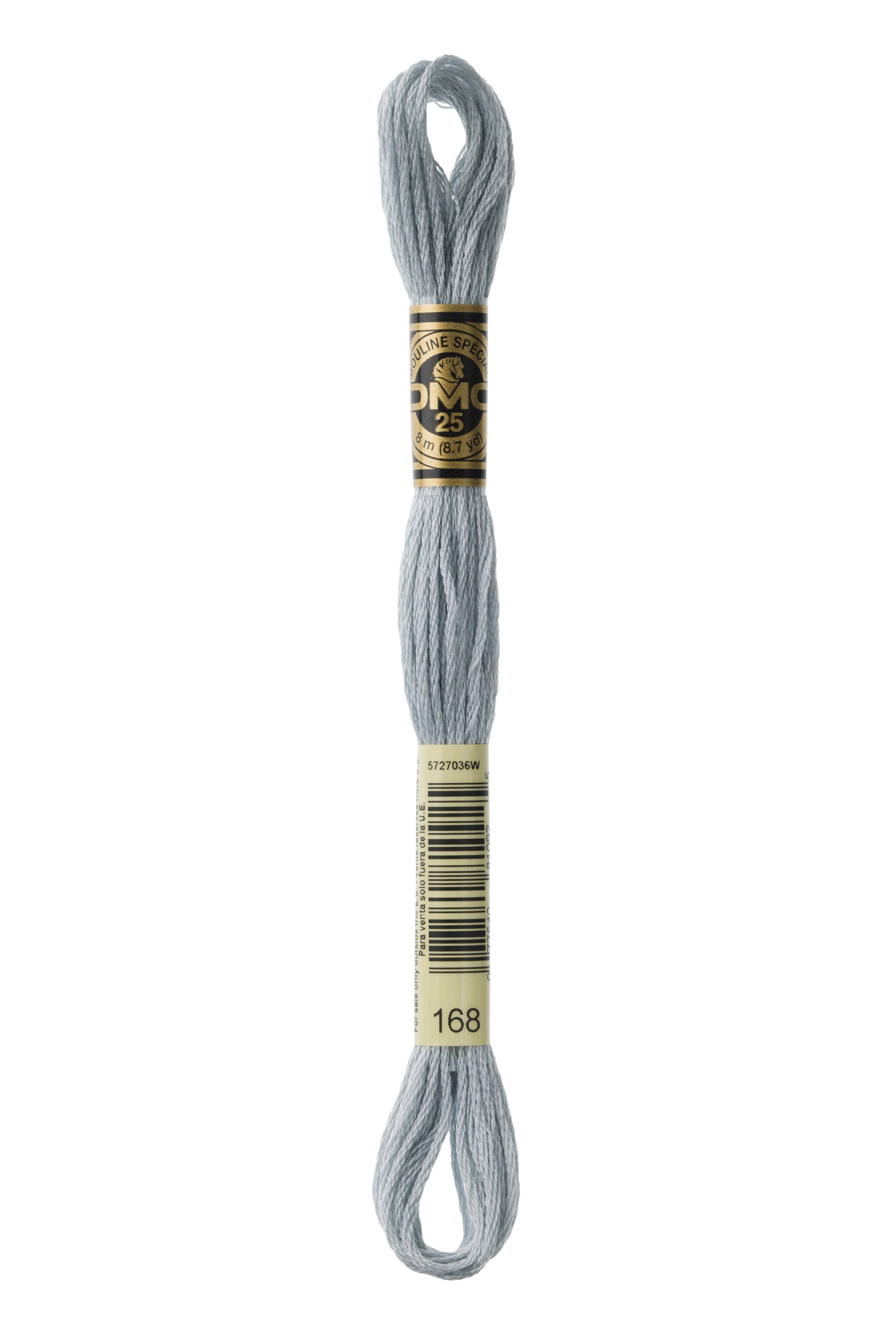 DMC 168 Six Strand Floss - Light Pewter Gray