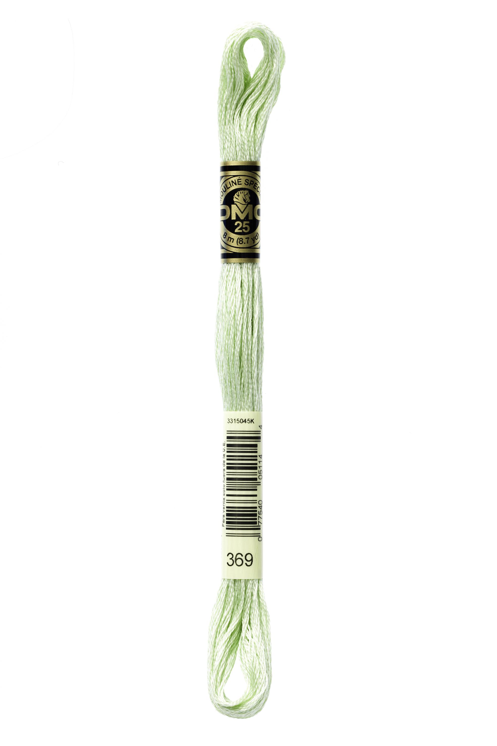 DMC 369 Six Strand Floss - Very Light Pistachio Green