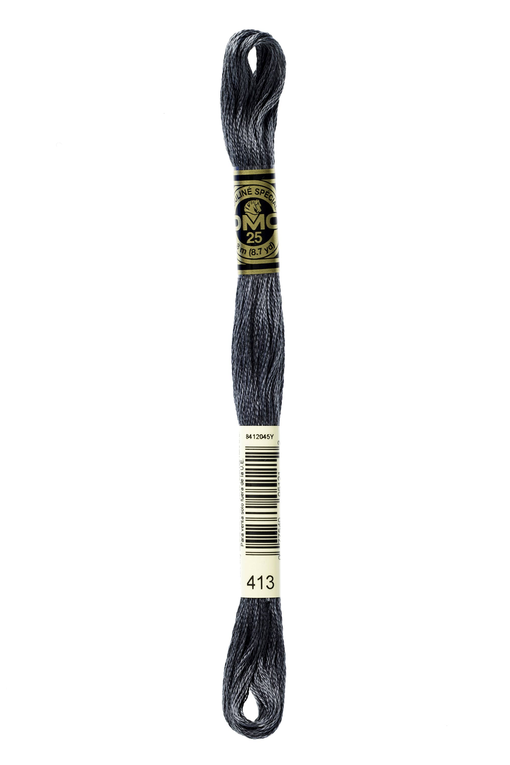 DMC 413 Six Strand Floss - Dark Pewter Gray