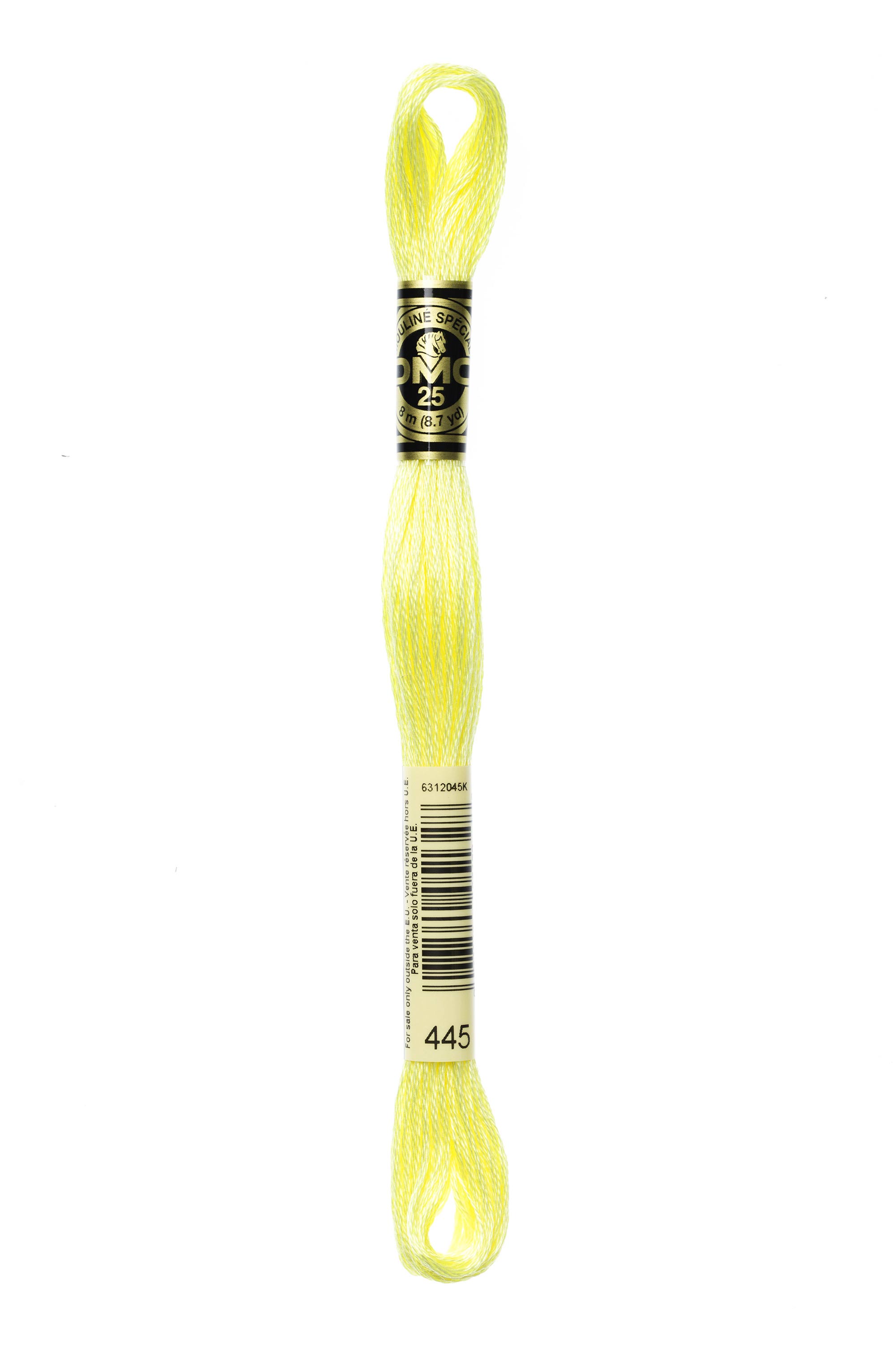 DMC 445 Six Strand Floss - Light Lemon Yellow