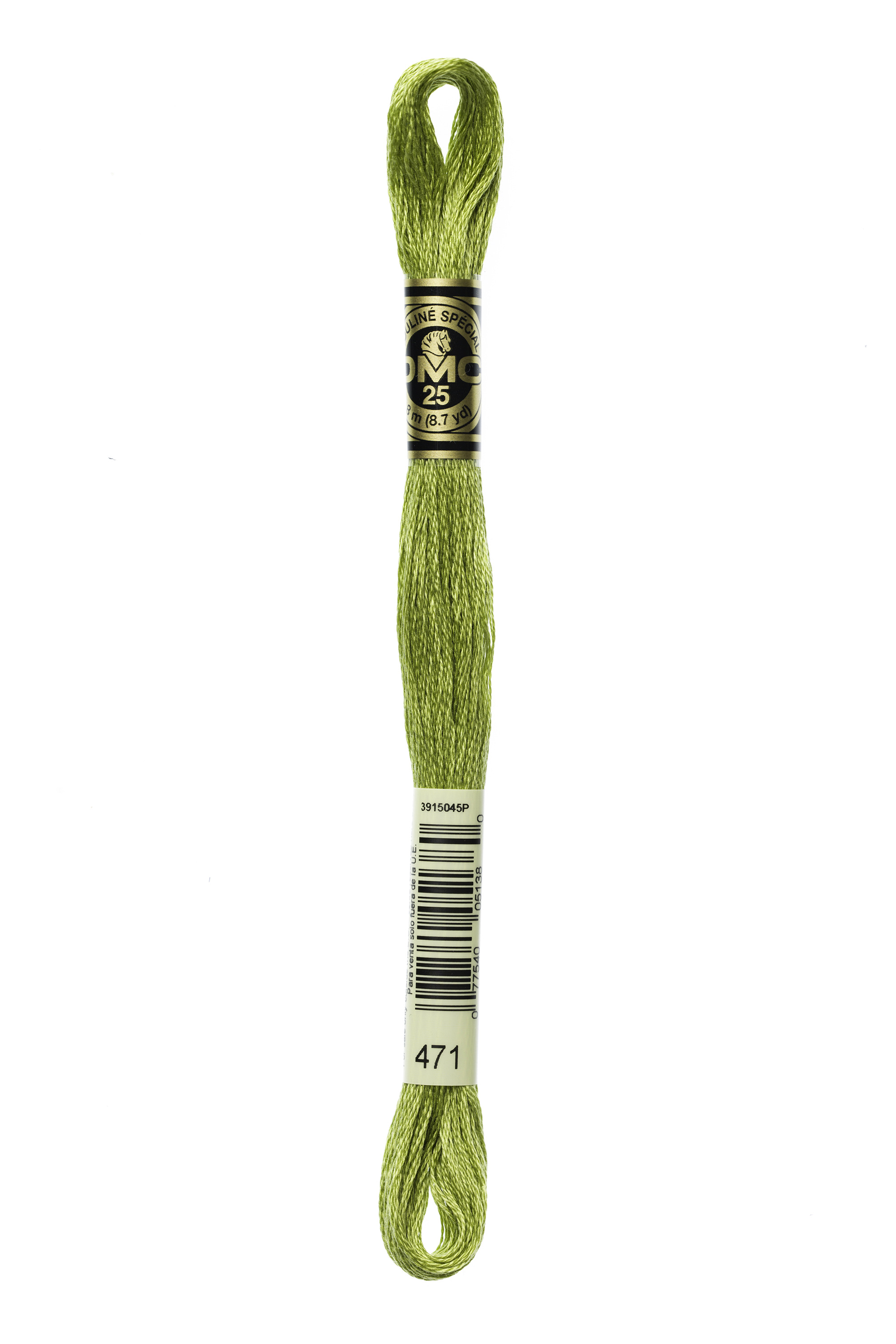DMC 471 Six Strand Floss - Very Light Avocado Green