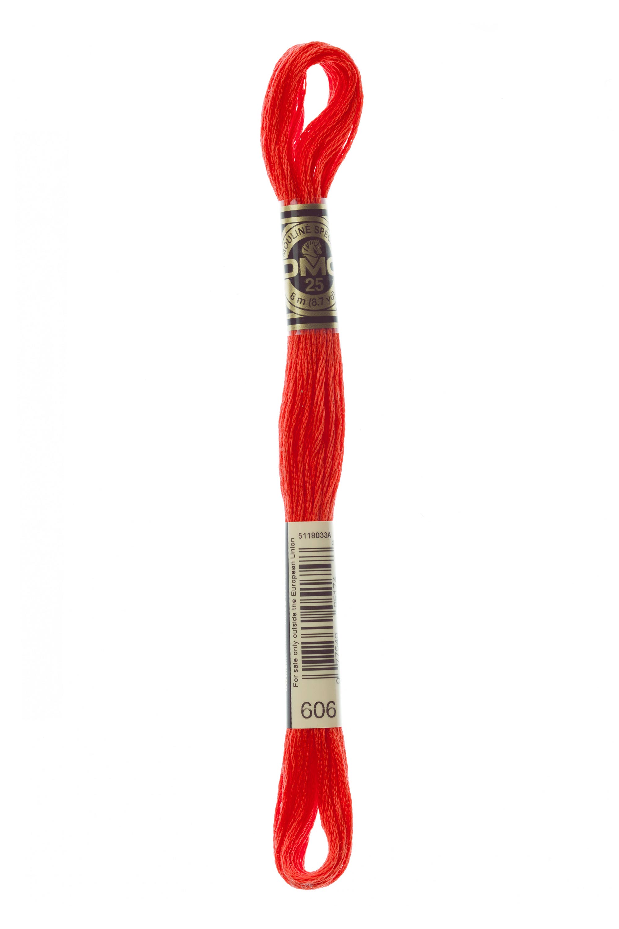DMC 606 Six Strand Floss - Bright Orange-Red
