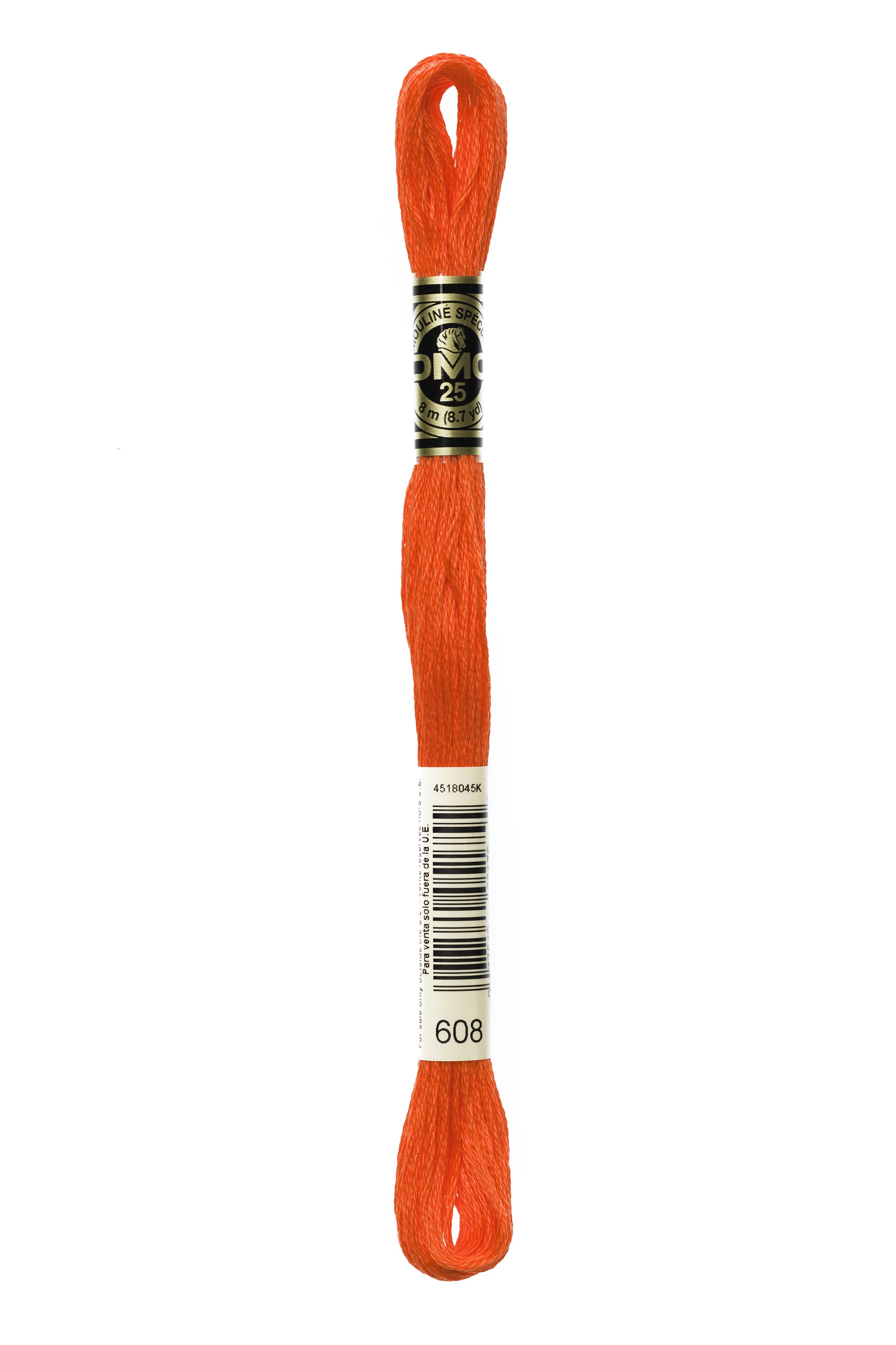 DMC 608 Six Strand Floss - Bright Orange