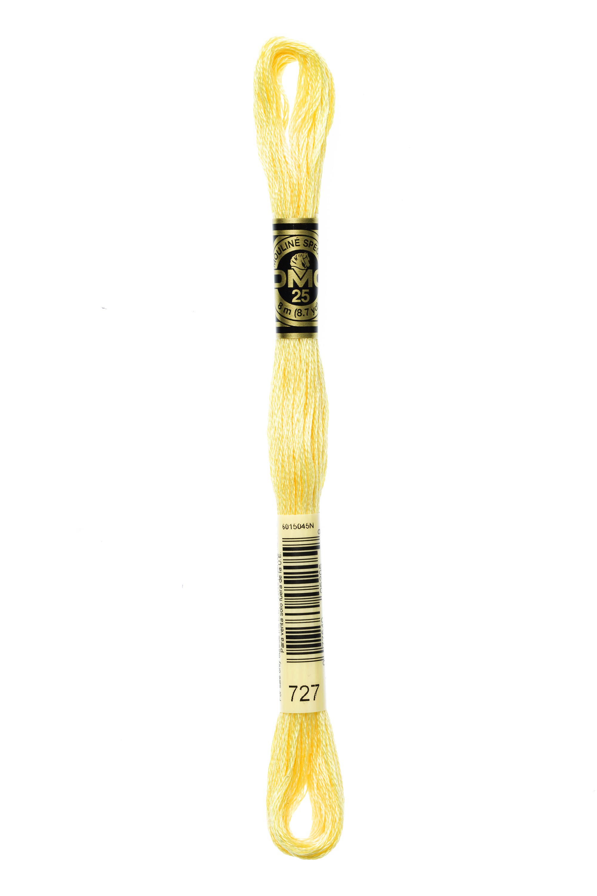 DMC 727 Six Strand Floss - Very Light Topaz Yellow