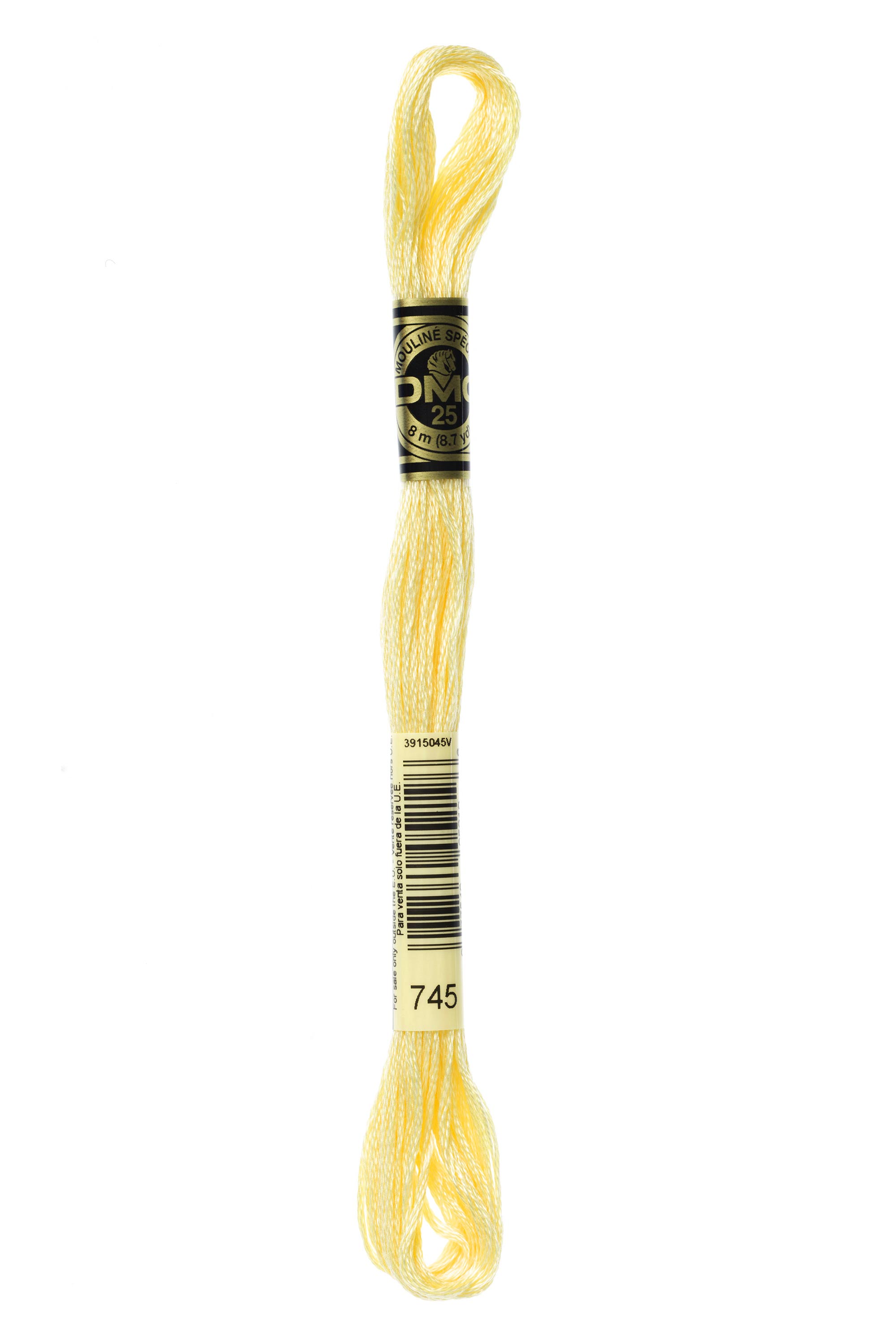DMC 745 Six Strand Floss - Light Pale Yellow