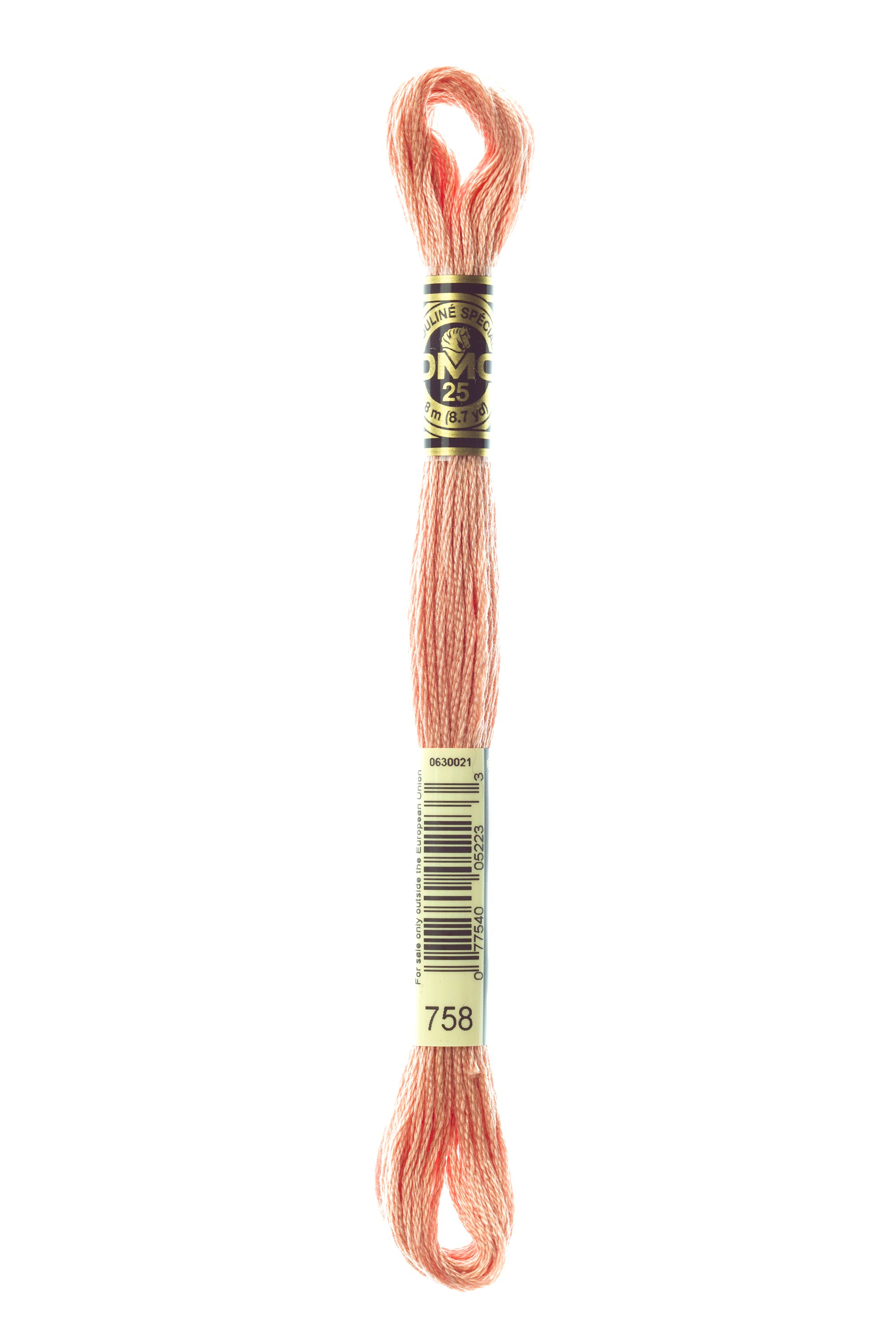 DMC 758 Six Strand Floss - Very Light Terra Cotta Red