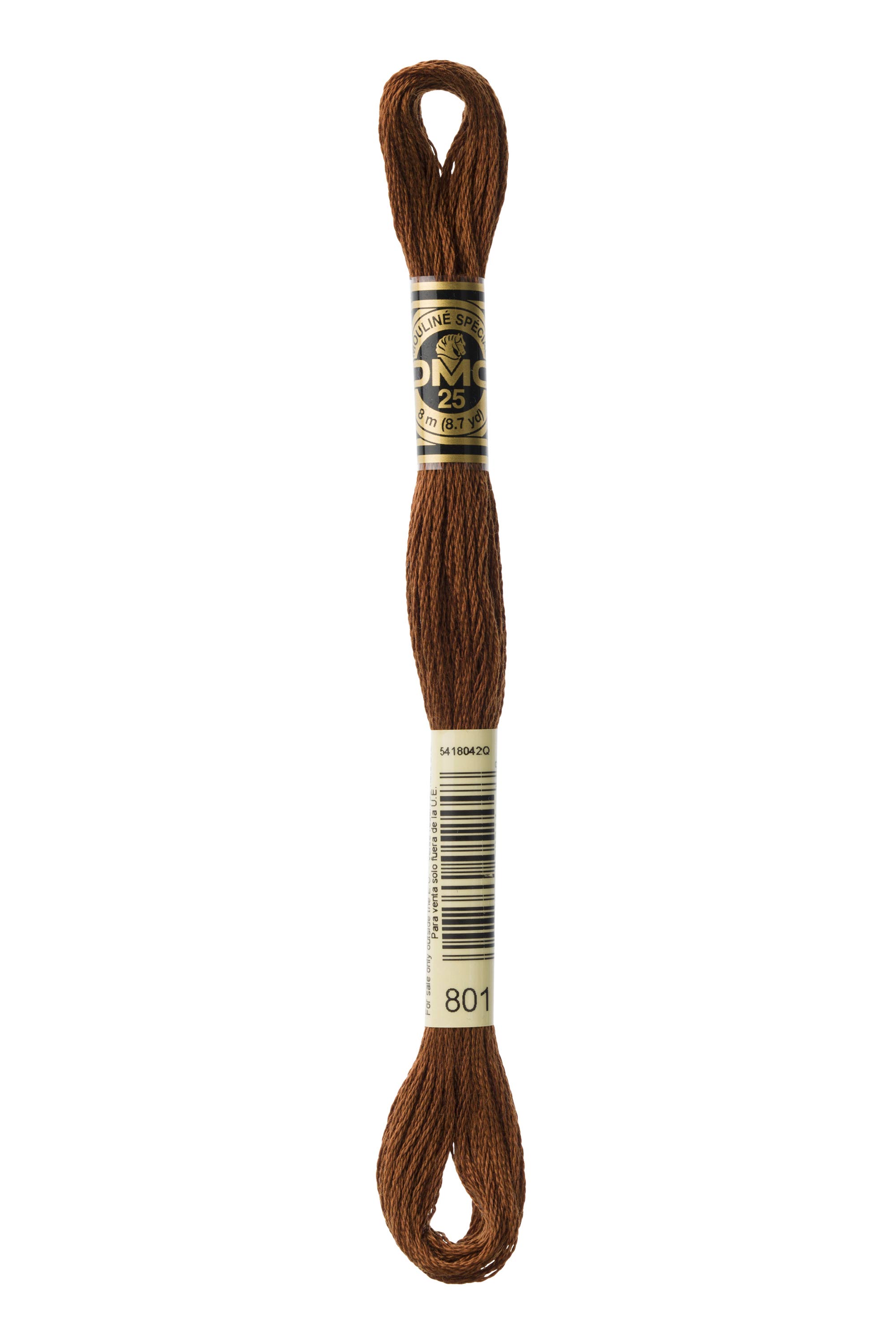 DMC 801 Six Strand Floss - Dark Coffee Brown