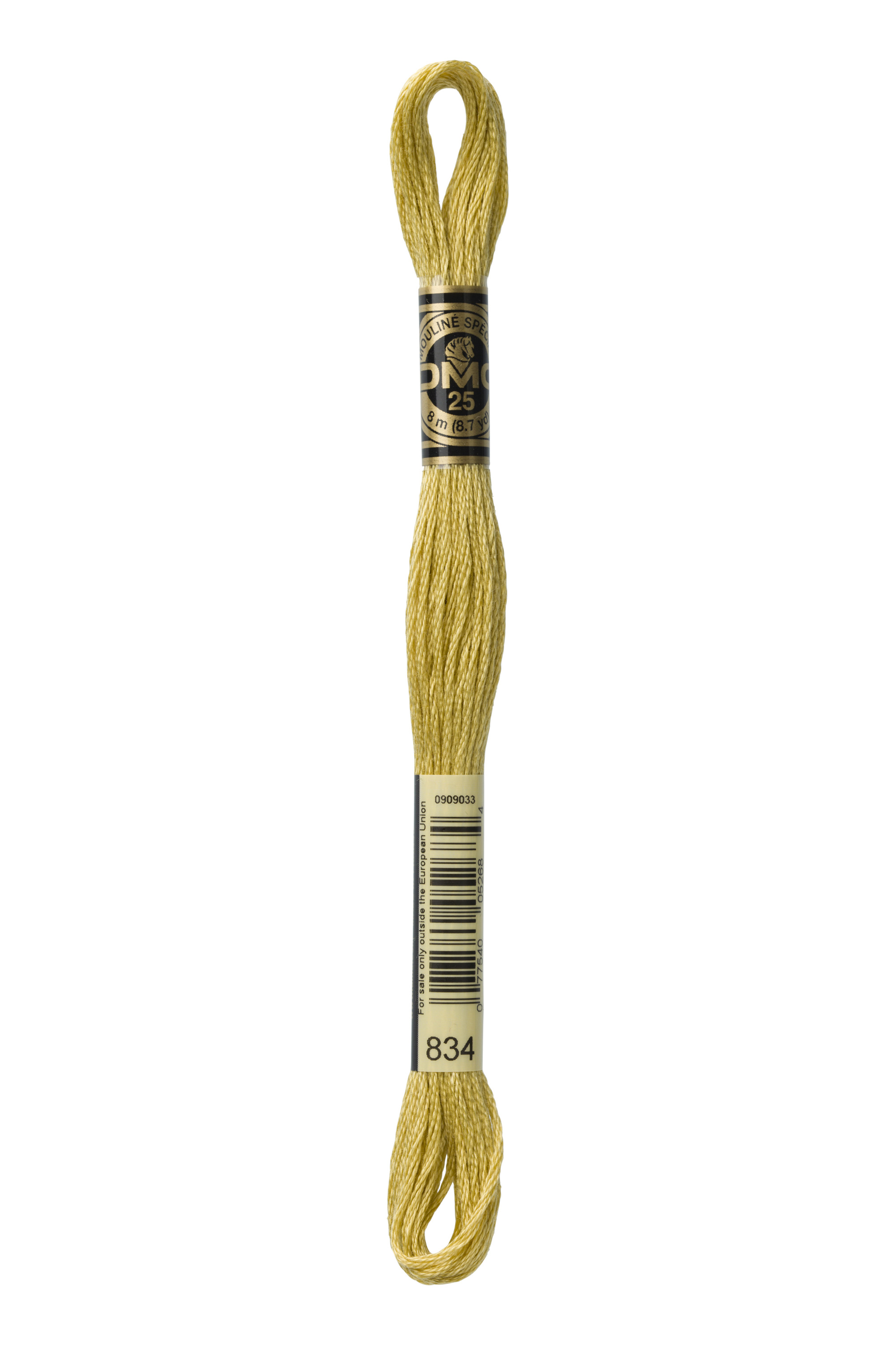 DMC 834 Six Strand Floss - Very Light Golden Olive Green