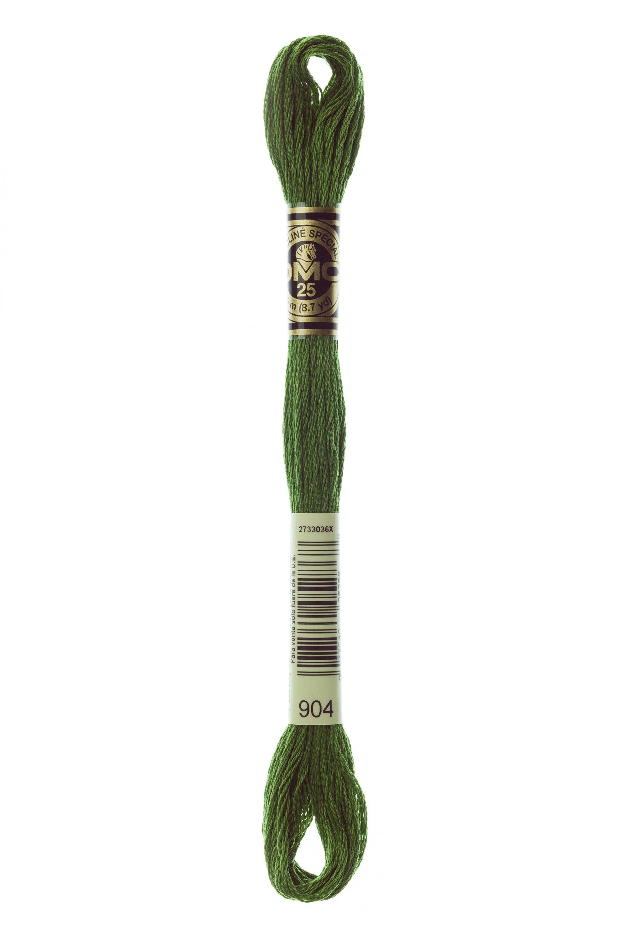 DMC 904 Six Strand Floss - Very Dark Parrot Green