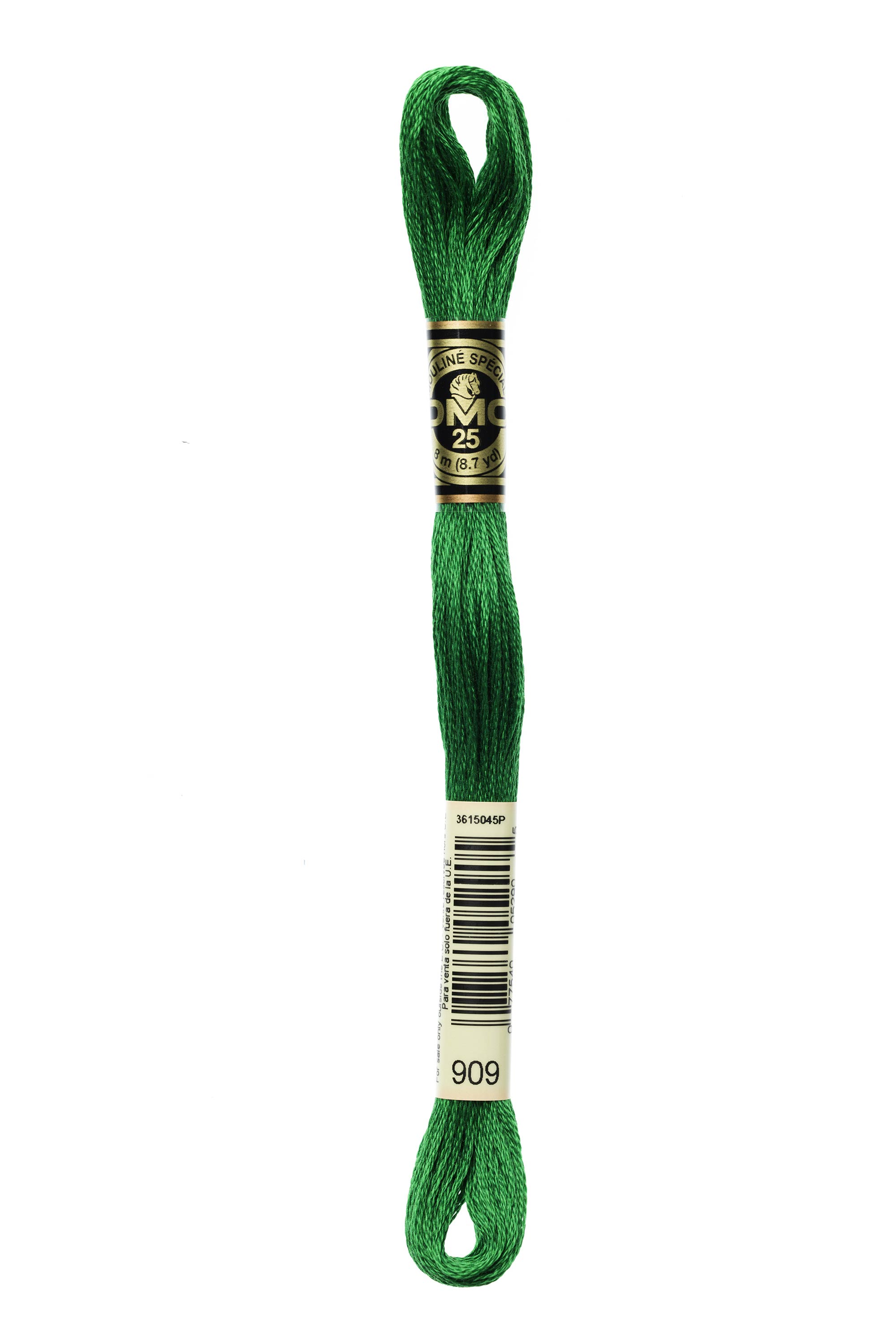 DMC 909 Six Strand Floss - Very Dark Emerald Green