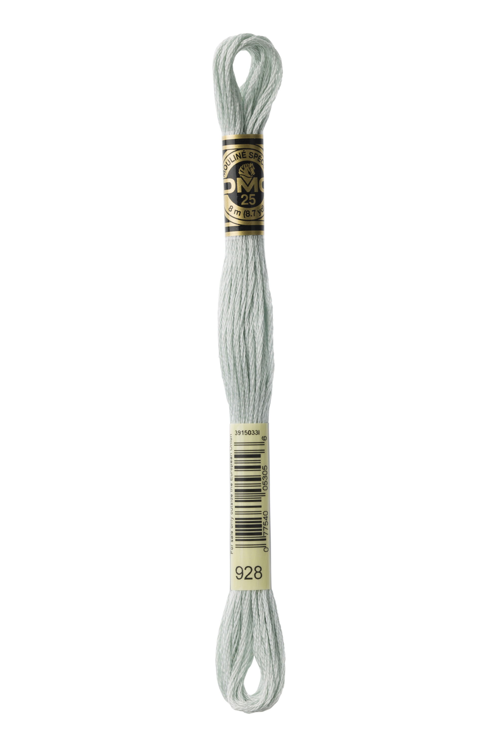 DMC 928 Six Strand Floss - Very Light Green Gray