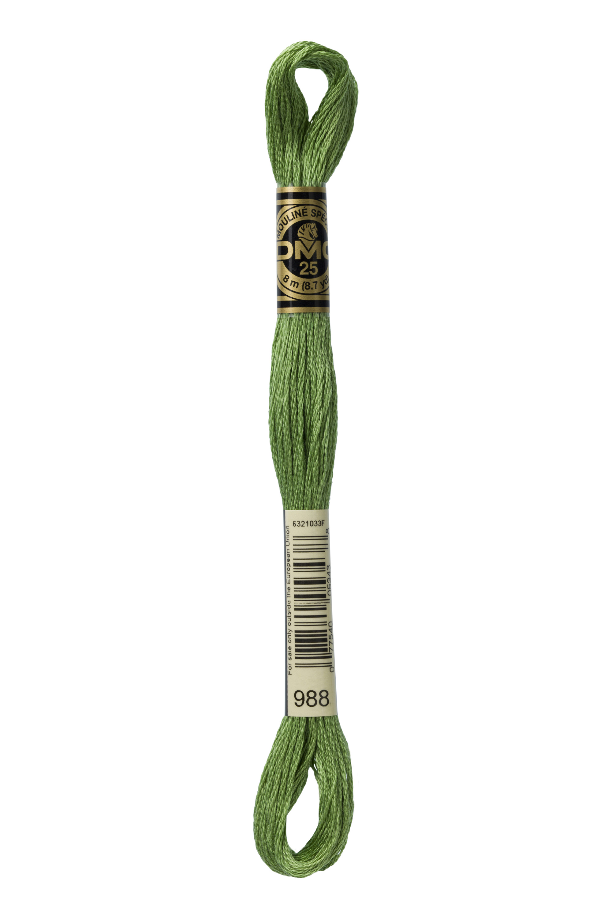 DMC 988 Six Strand Floss - Medium Forest Green