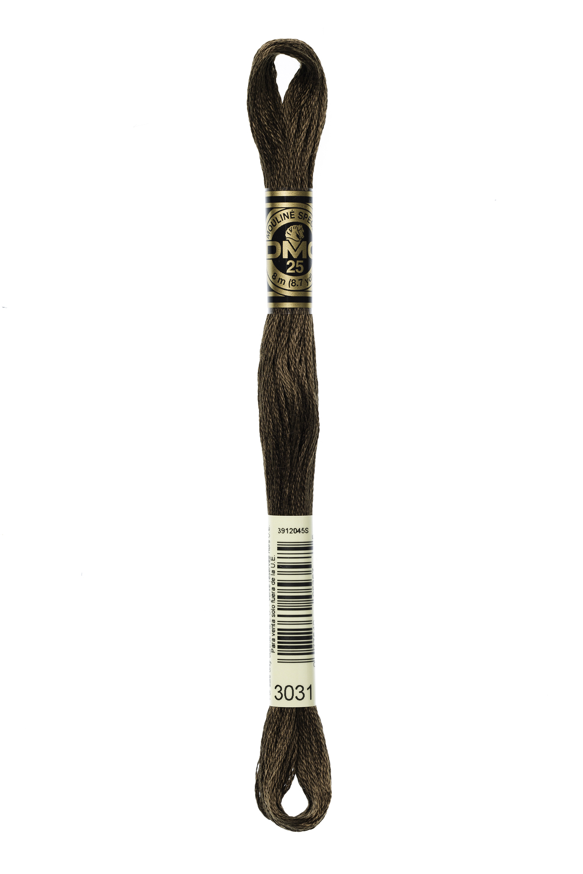 DMC 3031 Six Strand Floss - Very Dark Mocha Brown