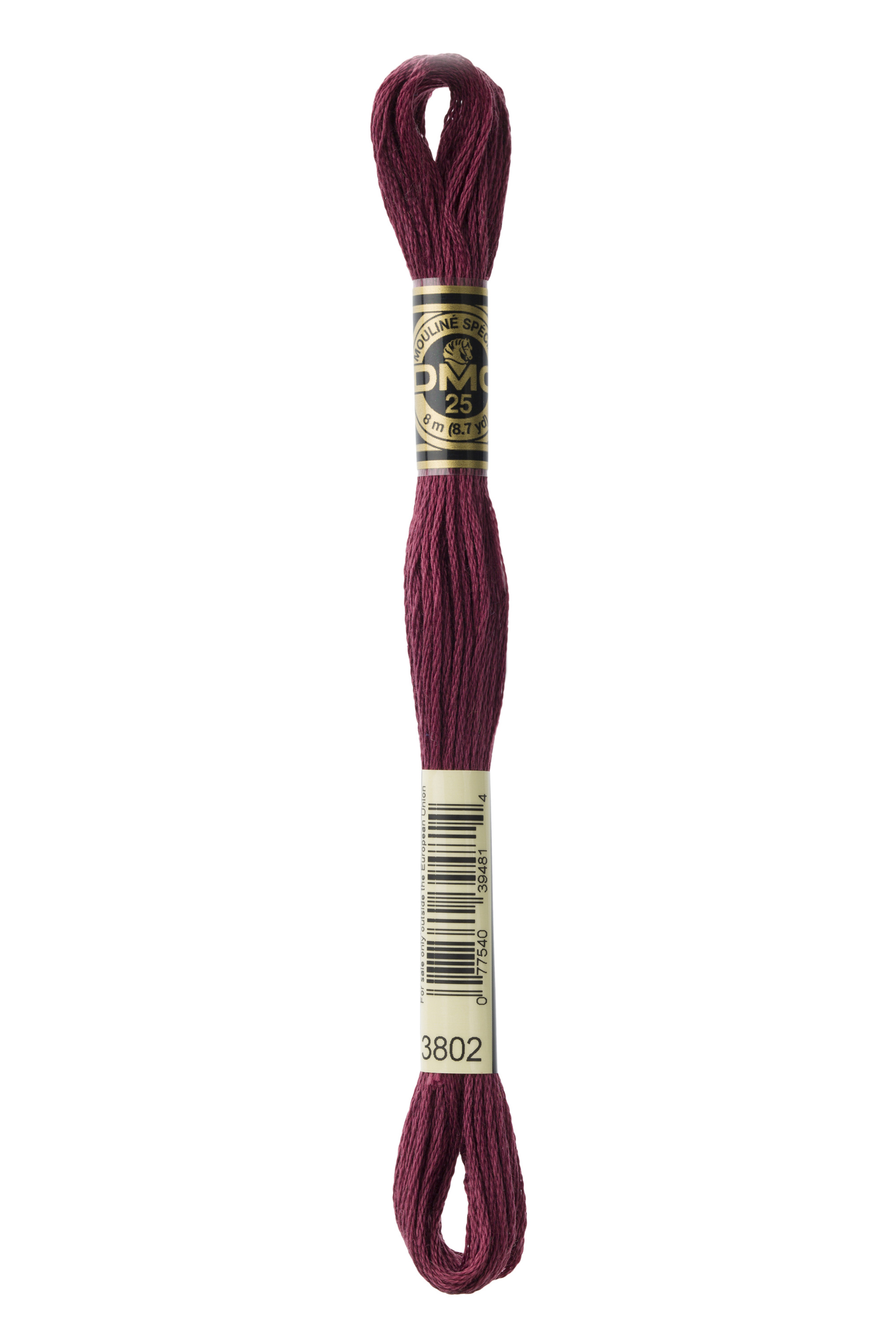 DMC 3802 Six Strand Floss - Very Dark Antique Mauve Purple