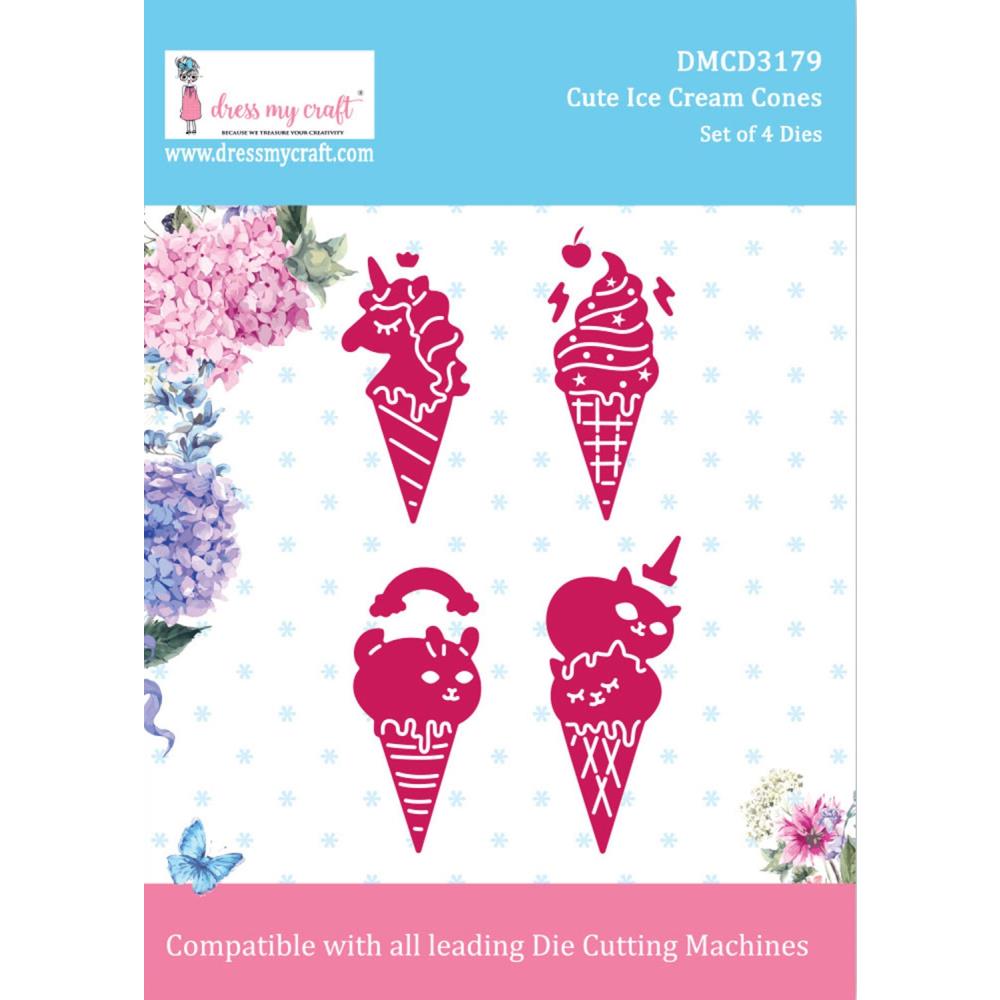 Cute Ice Cream Cones - Craft Die