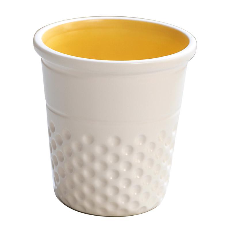 Thimble Container White/Yellow 